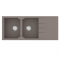 Νεροχύτης Γρανιτένιος Ένθετος Sanitec Ultra Granite 800 116 2B 1D (116X50) sienna Βαρέως Τύπου με 2 Γούρνες και Μαξιλάρι